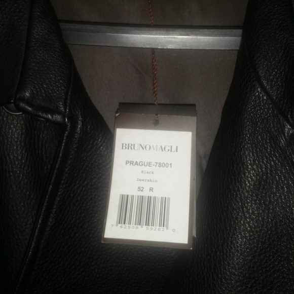 Bruno Magli Men's Deerskin Leather Coat
